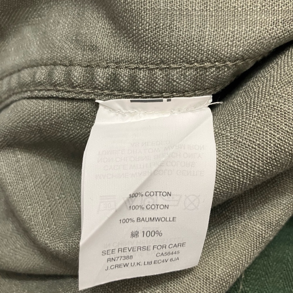 JCrew Camo heavy canvas shirt jacket - size petite large - excellent condition - Picture 5 of 9